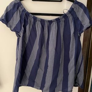 Striped navy blouse